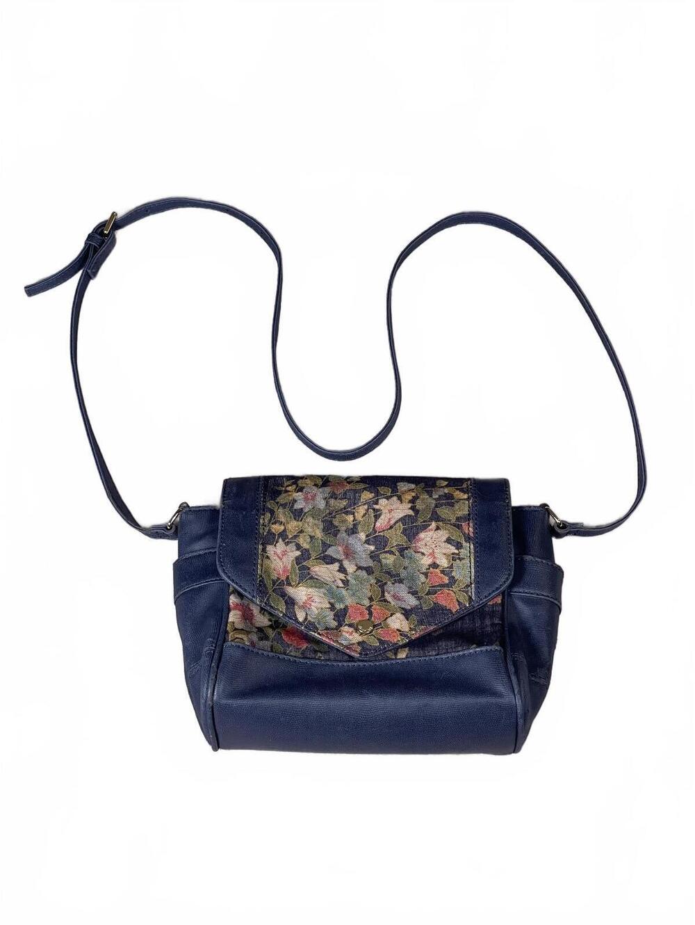 Deux Lux Navy Crossbody Bag with Floral Accent NWT 2012
